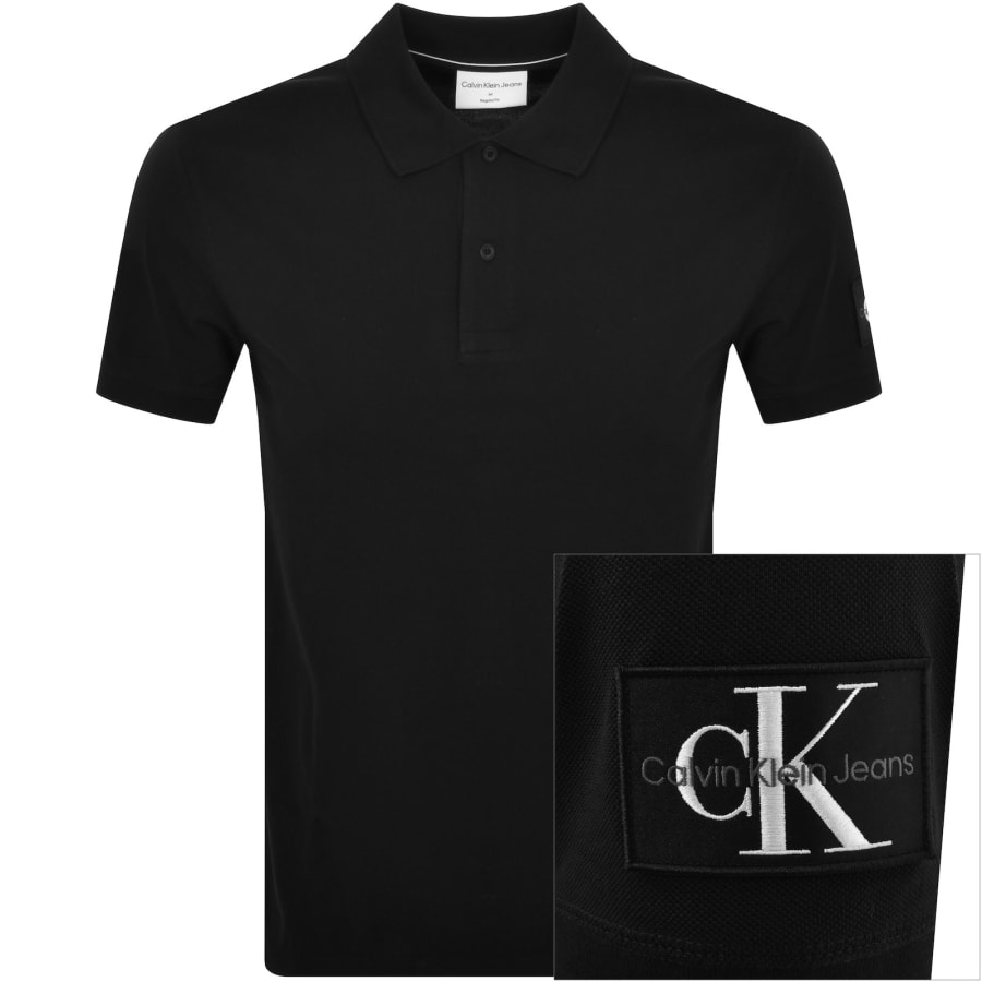 Calvin klein logo collar tee discount